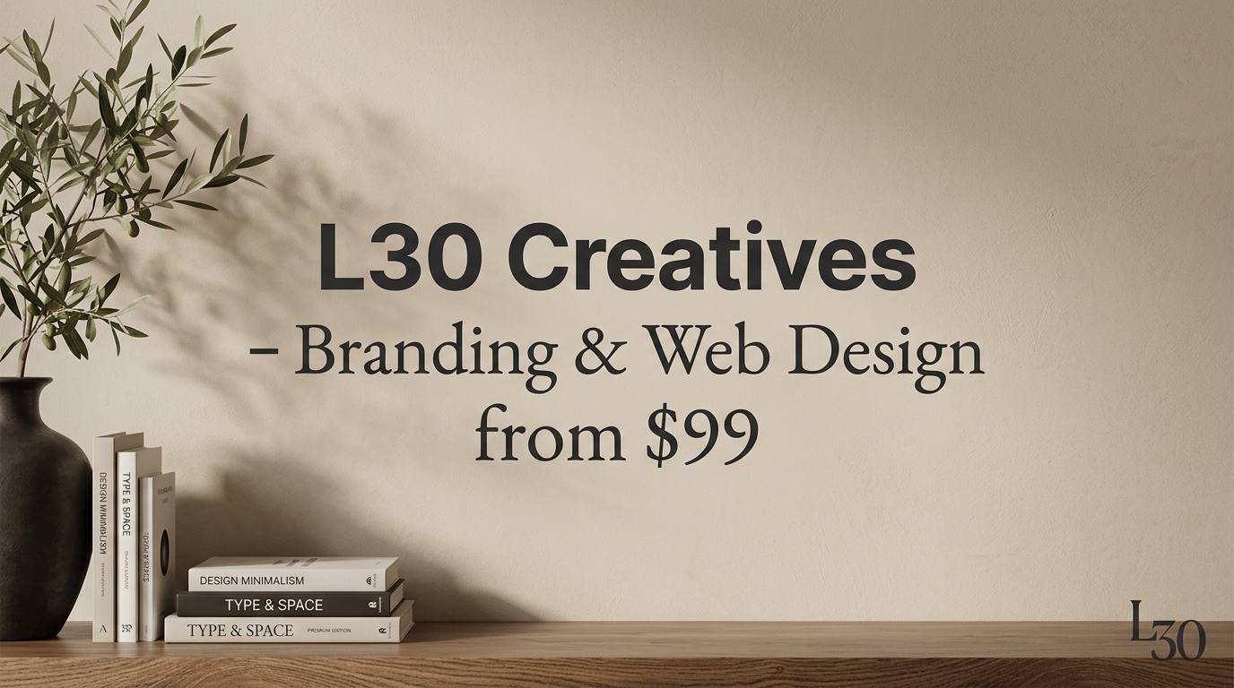 Brand + Website Design for $179 | L30 Creatives
